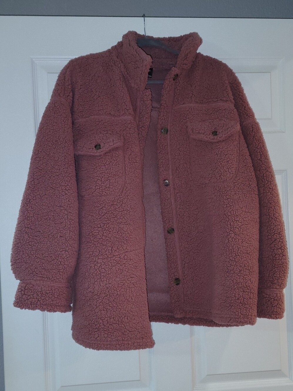 32 Degrees Dusty Rose Teddy Sherpa Jacket